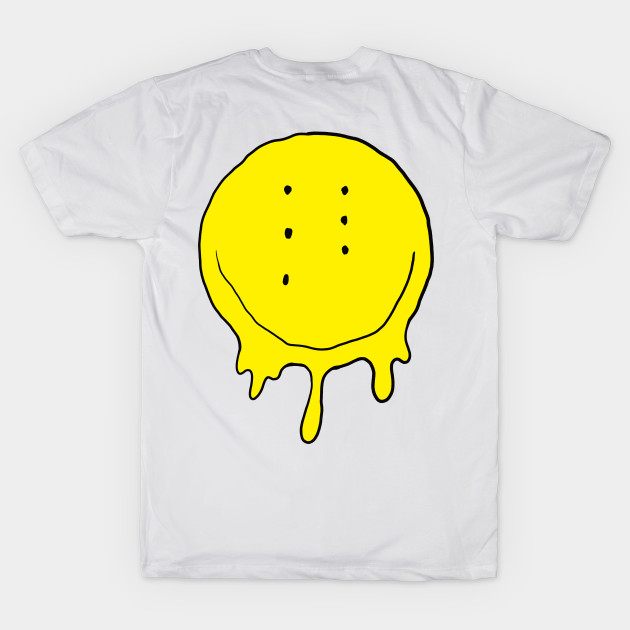 Drippy Six-Eyed Smiley Face, Front and Back by Niemand